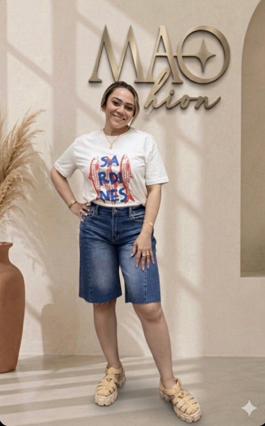 Blue Denim Jean Women Bermuda