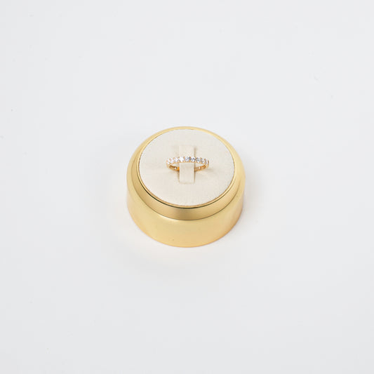 Engagement ring with a central stone 18 K Gold