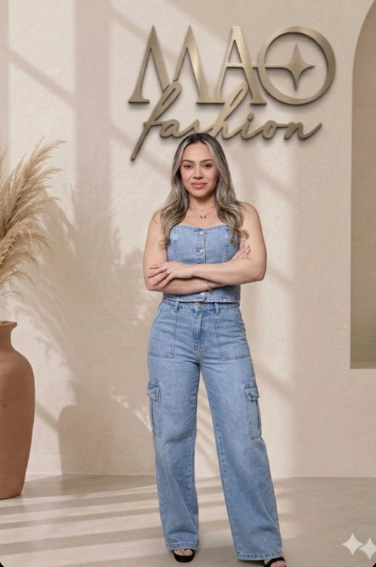 Denim Top & Jean Set
