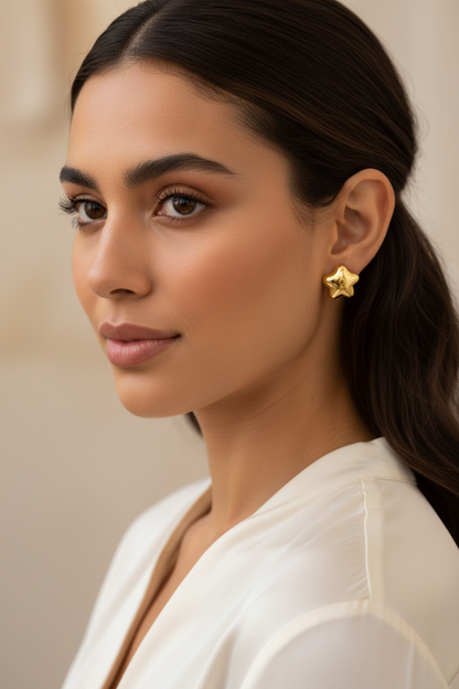 Stars Italian 18k stud
